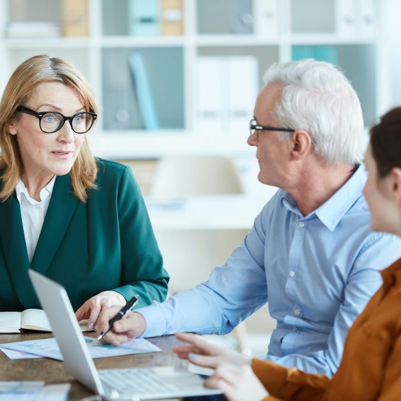 Business people planning work